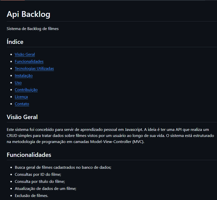 Preview da API Backlog de Filmes