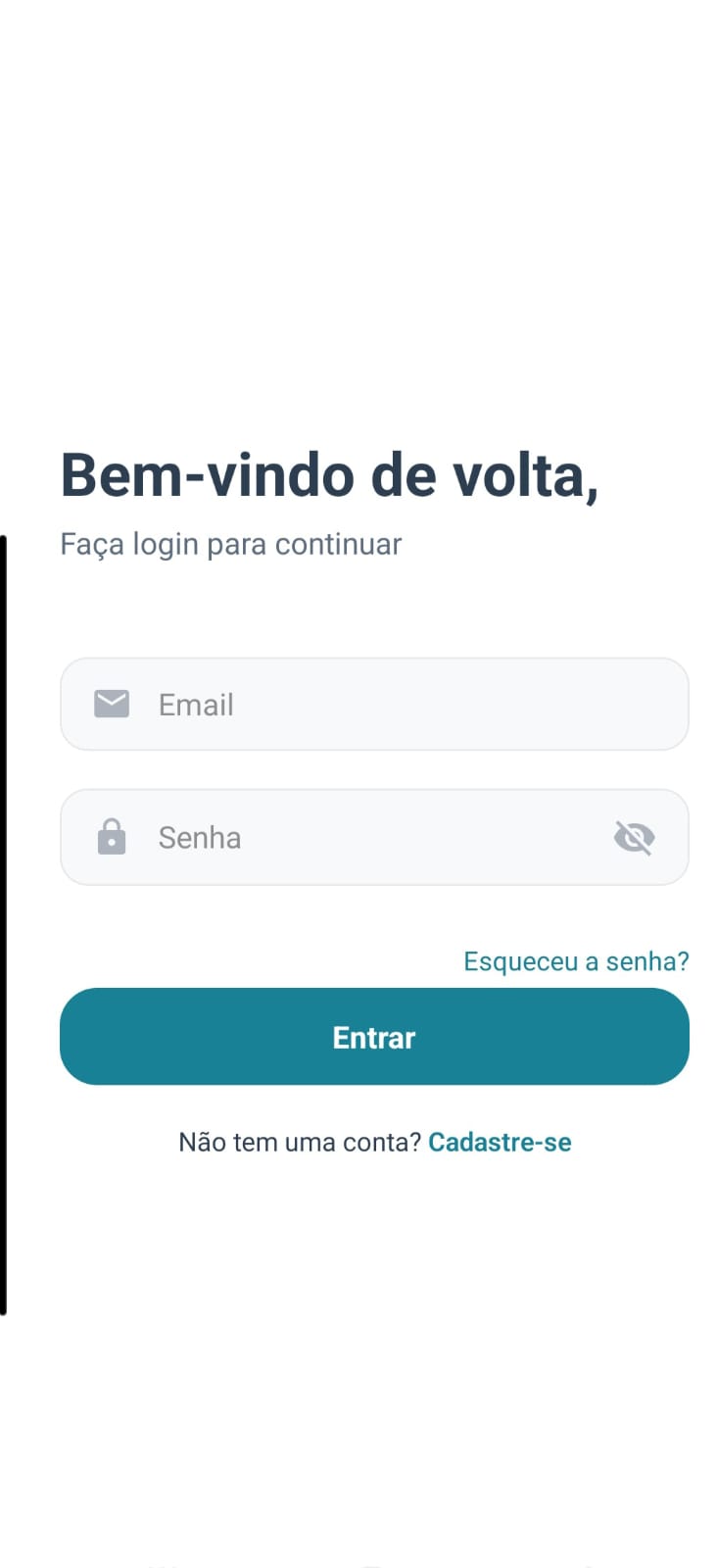 App Barbearia - Tela Inicial